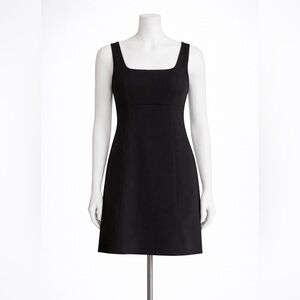 WAYF x Nordstrom Black Square Neck Mini Dress Medium Sleeveless A-Line Stretch